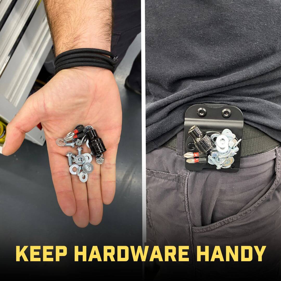 Magnetic belt holder clip-on back view