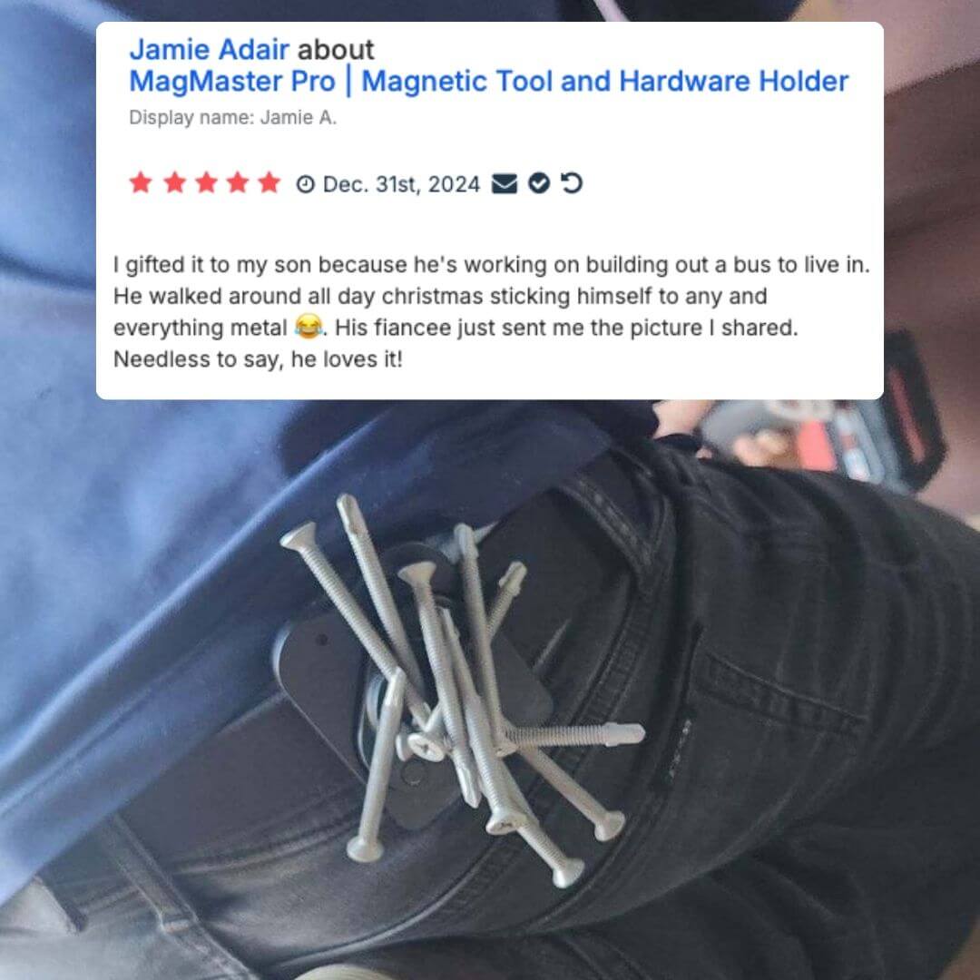 Magnetic belt holder keeping hardware close at hand